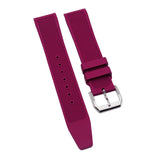 20mm Curved End Ruby Red FKM Rubber Watch Strap For IWC Portugieser