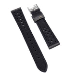 19mm Seal Gray Epsom Calf Leather Racing Watch Strap