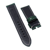 24mm Dark Green Alligator Embossed Calf Leather Watch Strap For Panerai