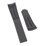 20mm Curved End Gray Rubber CTS Watch Strap For Rolex, Omega and MoonSwatch