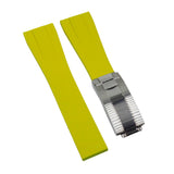 20mm, 22mm Straight End Yellow FKM Rubber CTS Watch Strap, Ladder Step Pattern