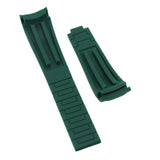 20mm Curved End Green Rubber CTS Watch Strap For Rolex, Omega and MoonSwatch