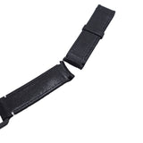 20mm Curved End Black Nylon Watch Strap For Rolex, White Stitching, Velcro Style