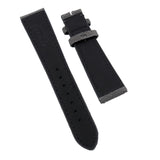 18mm, 19mm, 20mm, 22mm Lead Grey Suede Leather Slim Watch Strap