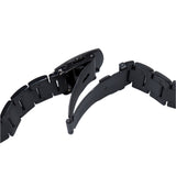 18mm, 20mm, 21mm, 22mm Straight End PVD Black Stainless Steel Watch Strap, Quick Adjustment, Model 7