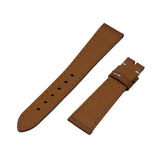 21mm Brown Litchi Grain Calf Leather Watch Strap For Patek Philippe Calatrava Pilot Travel Time