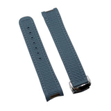 20mm Curved End Gray FKM Rubber Watch Strap For Omega Seamaster Aqua Terra 150m, 41mm