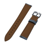 18mm, 19mm Sailcloth Texture Grey FKM Rubber Leather Hybrid Watch Strap, Quick Release Spring Bars