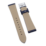 20mm Deep Blue Goat Leather Watch Strap, Quick Release Spring Bars