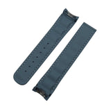 20mm Curved End Gray FKM Rubber Watch Strap For Omega Seamaster Aqua Terra 150m, 41mm