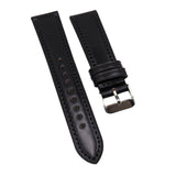 19mm, 21mm Black Cordovan Leather Watch Strap