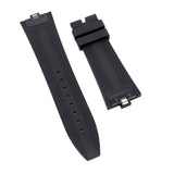 24mm Fine Triangle Pattern Black FKM Rubber Watch Strap For Vacheron Constantin Overseas, Quick Switch System