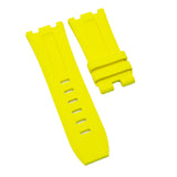 【GM】 28mm Rectangle Pattern Yellow FKM Rubber Watch Strap For Audemars Piguet Royal Oak Offshore 42mm
