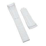 20mm Curved End White Rubber CTS Watch Strap For Rolex, Omega and MoonSwatch