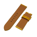 22mm, 24mm, 26mm Honey Yellow Alligator Leather Watch Strap For Panerai