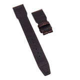 22mm Big Pilot Style Pecan Brown Alligator Leather Watch Strap For IWC, Rivet Lug, Semi Square Tail