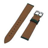 18mm, 19mm Sailcloth Texture Blackish Green FKM Rubber Leather Hybrid Watch Strap, Quick Release Spring Bars