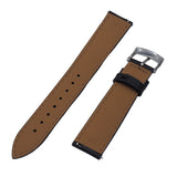 18mm, 19mm Sailcloth Texture Black FKM Rubber Leather Hybrid Watch Strap, Quick Release Spring Bars