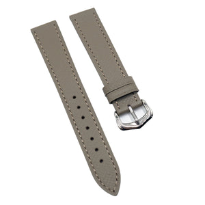 14mm, 16mm, 18mm Etoupe Gray Litchi Grain Calf Leather Watch Strap