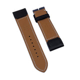 22mm Blue Italy Art Jeans Calf Leather Watch Strap For Jaeger-LeCoultre Reverso
