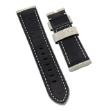 24mm, 26mm Grey Suede Leather Watch Strap For Panerai, Two Length Size