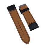 22mm Gray Italy Art Jeans Calf Leather Watch Strap For Jaeger-LeCoultre Reverso