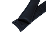 20mm, 22mm Curved End Black FKM Rubber CTS Watch Strap, Quick Release Spring Bars