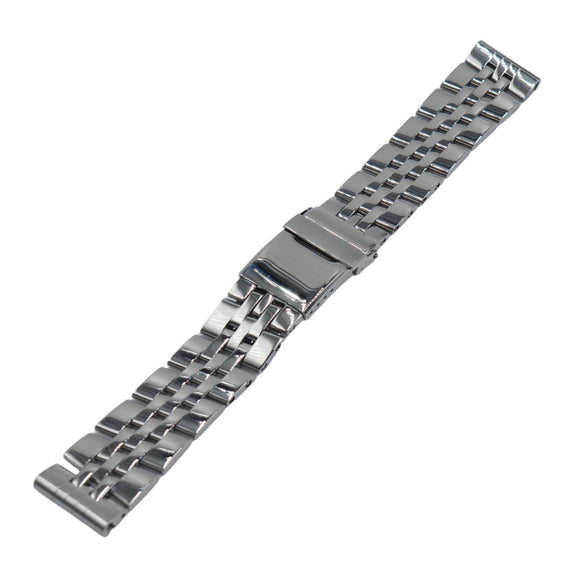 22mm, 24mm Straight End Stainless Steel Watch Strap, Polished, For Breitling