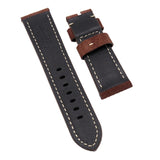 24mm Maroon Red Suede Leather Watch Strap For Panerai, Two Length Size