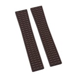 19mm Straight End Brown FKM Rubber Watch Strap For Patek Philippe Aquanaut 5064 etc.