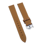 14mm, 16mm, 18mm Camel Brown Litchi Grain Calf Leather Watch Strap