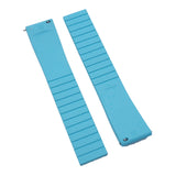 20mm, 22mm Texture Grain Sky Blue FKM Rubber CTS Watch Strap, Quick Release Spring Bars