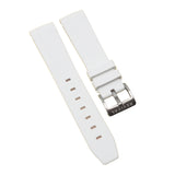 20mm Curved End White Vulcanized FKM Rubber Watch Strap For Rolex, Omega and MoonSwatch