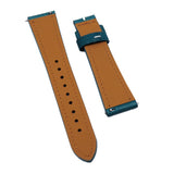 18mm, 20mm Aegean Blue Minerva Box Leather Watch Strap, Quick Release Spring Bars