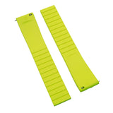 20mm, 22mm Texture Grain Lemon Yellow FKM Rubber CTS Watch Strap, Quick Release Spring Bars