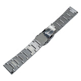 22mm Straight End Stainless Steel Watch Strap, Brushed, For Seiko