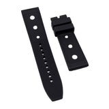 22mm Racing Style Black FKM Rubber Watch Strap For Breitling Avenger