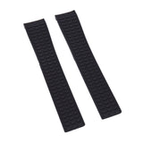 19mm Curved End Black FKM Rubber Watch Strap For Patek Philippe Aquanaut 5267 etc.