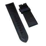 22mm, 24mm, 26mm Navy Blue Sailcloth Watch Strap For Panerai