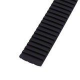 19mm Curved End Black FKM Rubber Watch Strap For Patek Philippe Aquanaut 5267 etc.