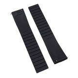 20mm, 22mm Texture Grain Black FKM Rubber CTS Watch Strap, Quick Release Spring Bars