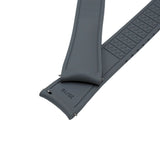 20mm, 22mm Curved End Gray FKM Rubber CTS Watch Strap, Quick Release Spring Bars