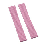 19mm Curved End Pink FKM Rubber Watch Strap For Patek Philippe Aquanaut 5267 etc.