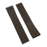 20mm, 22mm Texture Grain Brown FKM Rubber CTS Watch Strap, Quick Release Spring Bars