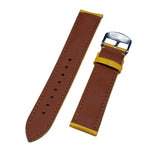 19mm Yellow Ostrich Embossed Calf Leather Strap