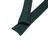 20mm, 22mm Curved End Blackish Green FKM Rubber CTS Watch Strap, Quick Release Spring Bars
