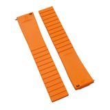 20mm, 22mm Texture Grain Orange FKM Rubber CTS Watch Strap, Quick Release Spring Bars
