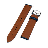 19mm Blue Ostrich Embossed Calf Leather Strap