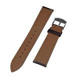 18mm, 20mm, 22mm Dark Brown Calf Leather Strap, Quick Release Spring Bars