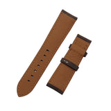 21mm Brown Matte Calf Leather Watch Strap For Patek Philippe Calatrava Pilot Travel Time